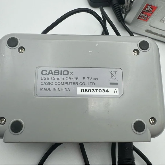 Casio Silver Digital Camera Compact with Charging Dock